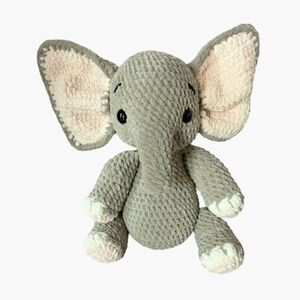 ♥️🆕️Adorable..Jumbo Hand crafted Crochet Large Plush Elephant